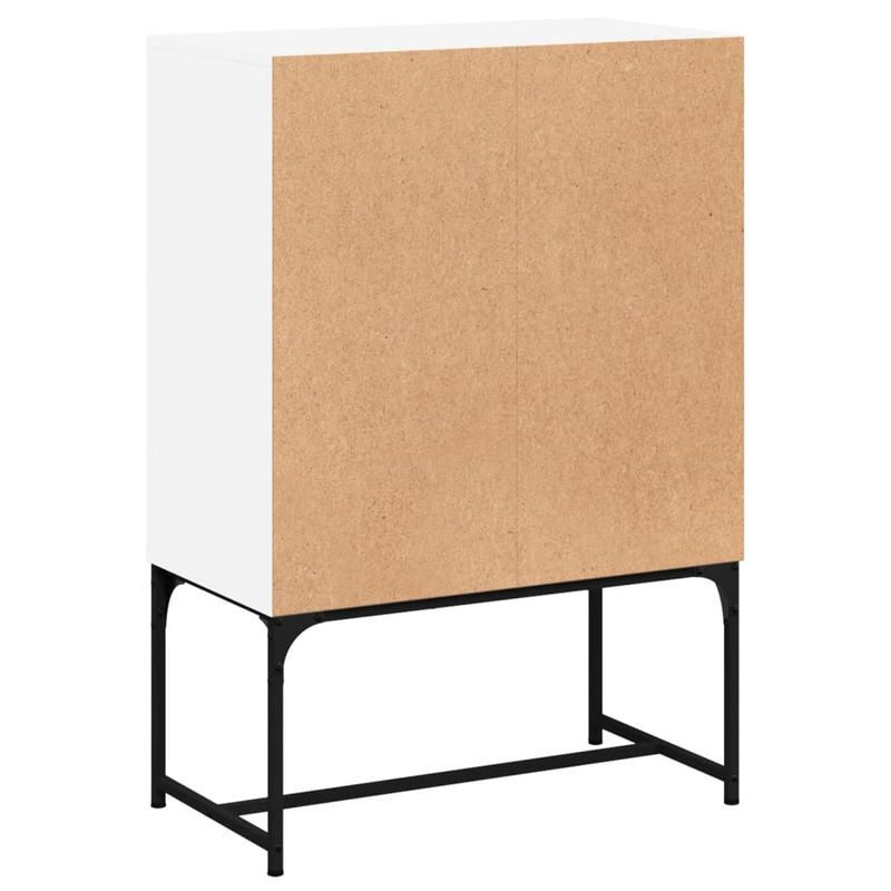 Casa si Gradina - Mobilier - Comode si corpuri - Comode - Dulap lateral cu usi din sticla, alb, 69x37x100 cm - Infinity.ro