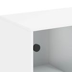 Casa si Gradina - Mobilier - Comode si corpuri - Comode - Dulap lateral cu usi din sticla, alb, 69x37x100 cm - Infinity.ro