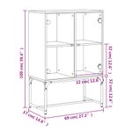 Casa si Gradina - Mobilier - Comode si corpuri - Comode - Dulap lateral cu usi din sticla, alb, 69x37x100 cm - Infinity.ro