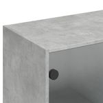 Casa si Gradina - Mobilier - Biblioteci si rafturi - Biblioteci - Biblioteca cu usi, gri beton, 136x37x142 cm, lemn compozit - Infinity.ro