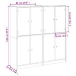 Casa si Gradina - Mobilier - Biblioteci si rafturi - Biblioteci - Biblioteca cu usi, gri beton, 136x37x142 cm, lemn compozit - Infinity.ro