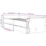 Casa si Gradina - Mobilier - Paturi si accesorii - Paturi - Cadru de pat cu sertare, alb, 100x200 cm - Infinity.ro
