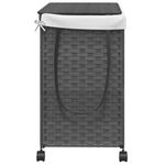 Market - Spalare si intretinere rufe - Uscatoare de rufe si accesorii - Cos de rufe cu roti, gri, 60x35x60,5 cm, ratan - Infinity.ro