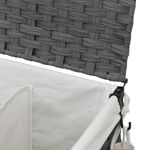 Market - Spalare si intretinere rufe - Uscatoare de rufe si accesorii - Cos de rufe cu roti, gri, 60x35x60,5 cm, ratan - Infinity.ro
