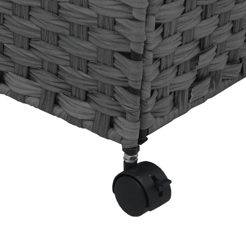 Market - Spalare si intretinere rufe - Uscatoare de rufe si accesorii - Cos de rufe cu roti, gri, 60x35x60,5 cm, ratan - Infinity.ro