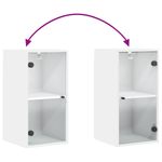 Casa si Gradina - Mobilier - Dulapuri si sifoniere - Dulapuri - Dulap de perete cu usi din sticla, alb, 35x37x68,5 cm - Infinity.ro