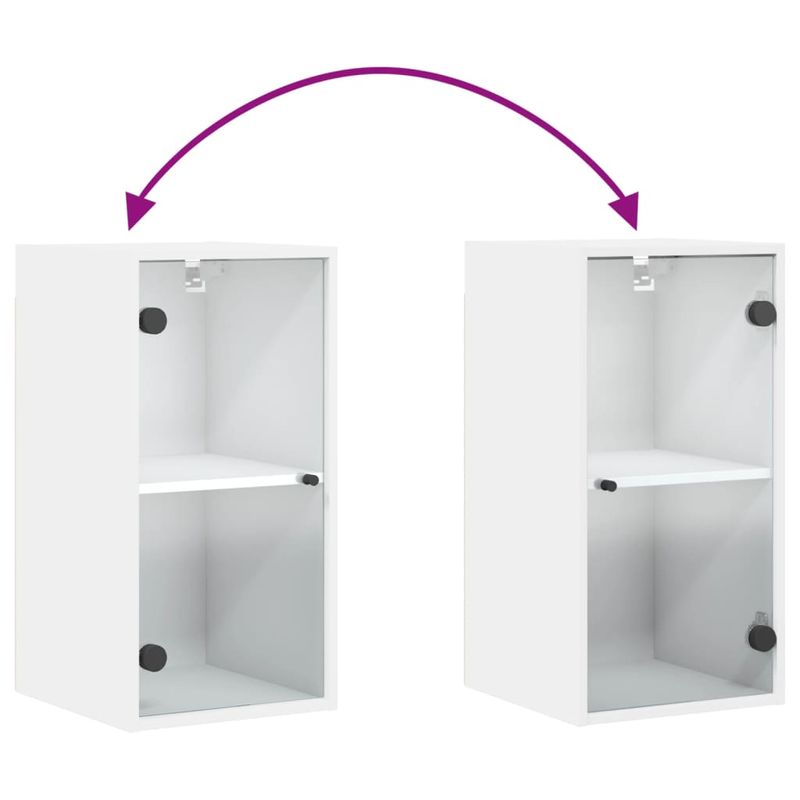 Casa si Gradina - Mobilier - Dulapuri si sifoniere - Dulapuri - Dulap de perete cu usi din sticla, alb, 35x37x68,5 cm - Infinity.ro