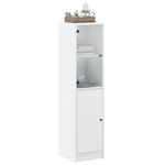 Casa si Gradina - Mobilier - Comode si corpuri - Corpuri bucatarie - Dulap inalt cu usa din sticla, alb, 35x37x142 cm - Infinity.ro