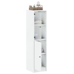 Casa si Gradina - Mobilier - Comode si corpuri - Corpuri bucatarie - Dulap inalt cu usa din sticla, alb, 35x37x142 cm - Infinity.ro