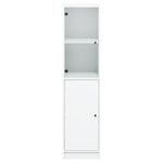 Casa si Gradina - Mobilier - Comode si corpuri - Corpuri bucatarie - Dulap inalt cu usa din sticla, alb, 35x37x142 cm - Infinity.ro