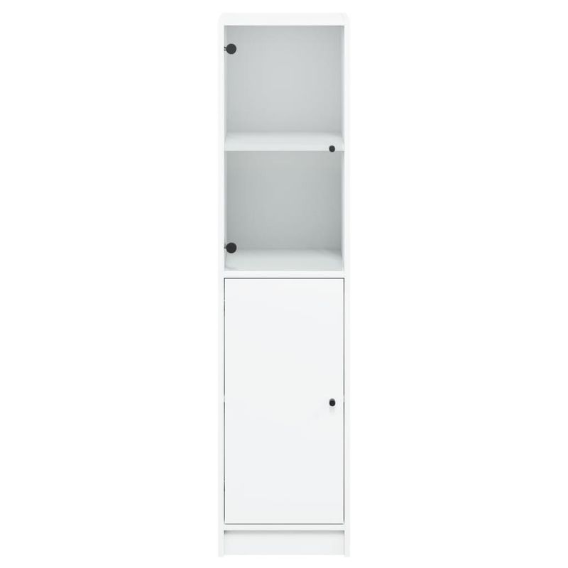 Casa si Gradina - Mobilier - Comode si corpuri - Corpuri bucatarie - Dulap inalt cu usa din sticla, alb, 35x37x142 cm - Infinity.ro