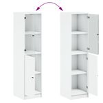 Casa si Gradina - Mobilier - Comode si corpuri - Corpuri bucatarie - Dulap inalt cu usa din sticla, alb, 35x37x142 cm - Infinity.ro