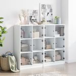 Casa si Gradina - Mobilier - Biblioteci si rafturi - Biblioteci - Biblioteca cu usi, alb, 136x37x109 cm, lemn prelucrat - Infinity.ro