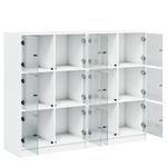 Casa si Gradina - Mobilier - Biblioteci si rafturi - Biblioteci - Biblioteca cu usi, alb, 136x37x109 cm, lemn prelucrat - Infinity.ro