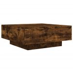 Casa si Gradina - Mobilier - Mese si birouri - Masute de cafea - Masuta de cafea cu lumini LED, stejar fumuriu, 80x80x31 cm - Infinity.ro