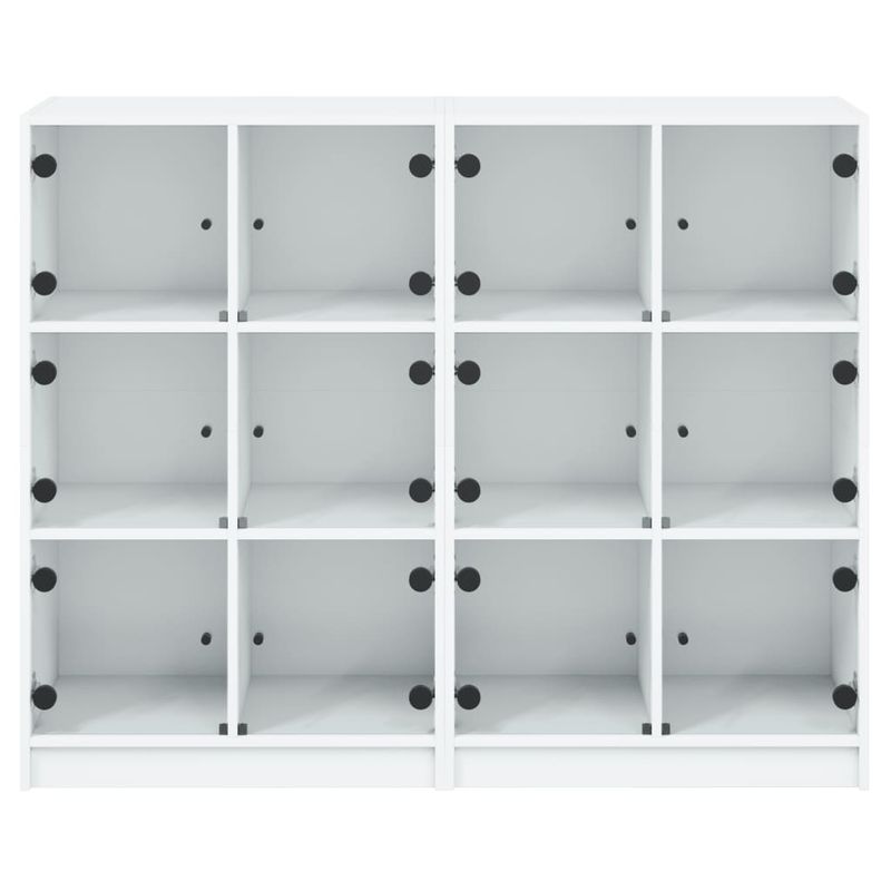 Casa si Gradina - Mobilier - Biblioteci si rafturi - Biblioteci - Biblioteca cu usi, alb, 136x37x109 cm, lemn prelucrat - Infinity.ro