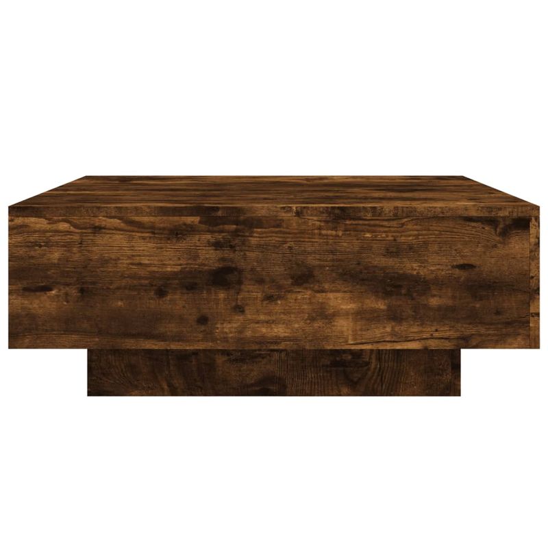 Casa si Gradina - Mobilier - Mese si birouri - Masute de cafea - Masuta de cafea cu lumini LED, stejar fumuriu, 80x80x31 cm - Infinity.ro