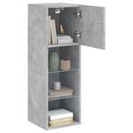 Casa si Gradina - Mobilier - Comode si corpuri - Comode - Comoda TV cu lumini LED, gri beton, 30,5x30x90 cm - Infinity.ro