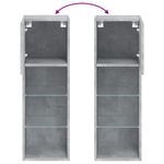 Casa si Gradina - Mobilier - Comode si corpuri - Comode - Comoda TV cu lumini LED, gri beton, 30,5x30x90 cm - Infinity.ro