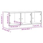 Casa si Gradina - Mobilier - Comode si corpuri - Comode - Comoda TV cu usi din sticla, stejar sonoma, 102x37x42 cm - Infinity.ro