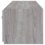 Casa si Gradina - Mobilier - Comode si corpuri - Comode - Comoda TV de perete cu LED, 2 buc, gri sonoma, 80x35x31 cm - Infinity.ro