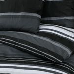 Casa si Gradina - Textile si covoare - Lenjerii de pat - Seturi de lenjerie - Set cu husa de pilota, negru si alb, 260x220 cm, bumbac - Infinity.ro
