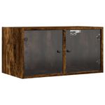 Casa si Gradina - Mobilier - Dulapuri si sifoniere - Dulapuri - Dulapuri perete cu usi din sticla, stejar fumuriu, 68,5x37x35cm - Infinity.ro
