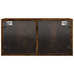 Casa si Gradina - Mobilier - Dulapuri si sifoniere - Dulapuri - Dulapuri perete cu usi din sticla, stejar fumuriu, 68,5x37x35cm - Infinity.ro
