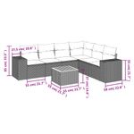 Casa si Gradina - Gradina si terasa - Mobilier exterior - Seturi mobila gradina - Set canapele de gradina, 7 piese, cu perne, bej, poliratan - Infinity.ro