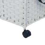 Market - Spalare si intretinere rufe - Uscatoare de rufe si accesorii - Cos de rufe cu roti, alb, 60x35x60,5 cm, ratan - Infinity.ro