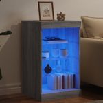 Casa si Gradina - Mobilier - Comode si corpuri - Comode - Servanta cu lumini LED, gri sonoma, 41x37x67 cm - Infinity.ro