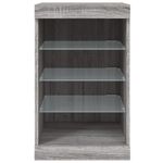 Casa si Gradina - Mobilier - Comode si corpuri - Comode - Servanta cu lumini LED, gri sonoma, 41x37x67 cm - Infinity.ro