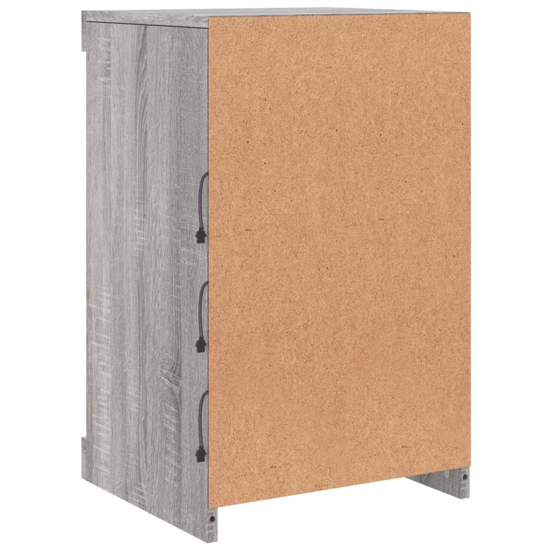 Casa si Gradina - Mobilier - Comode si corpuri - Comode - Servanta cu lumini LED, gri sonoma, 41x37x67 cm - Infinity.ro