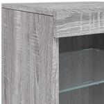 Casa si Gradina - Mobilier - Comode si corpuri - Comode - Servanta cu lumini LED, gri sonoma, 41x37x67 cm - Infinity.ro