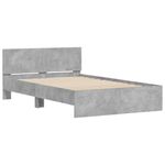 Casa si Gradina - Mobilier - Paturi si accesorii - Paturi - Cadru de pat cu tablie, gri beton, 120x200 cm - Infinity.ro