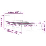Casa si Gradina - Mobilier - Paturi si accesorii - Paturi - Cadru de pat cu tablie, gri beton, 120x200 cm - Infinity.ro