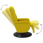 Ingrijire personala si Cosmetice - Sanatate si wellness - Articole wellness - Fotolii de masaj - Fotoliu de masaj rabatabil cu taburet, galben, catifea - Infinity.ro