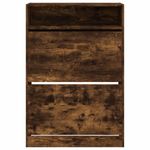 Casa si Gradina - Mobilier - Organizare si depozitare - Organizator incaltaminte - Pantofar cu 2 sertare rabatabile, stejar fumuriu, 80x34x116 cm - Infinity.ro