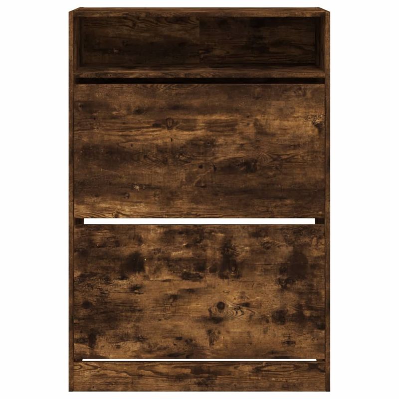 Casa si Gradina - Mobilier - Organizare si depozitare - Organizator incaltaminte - Pantofar cu 2 sertare rabatabile, stejar fumuriu, 80x34x116 cm - Infinity.ro