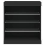 Casa si Gradina - Mobilier - Comode si corpuri - Comode - Servanta cu lumini LED, negru, 60,5x37x67 cm - Infinity.ro