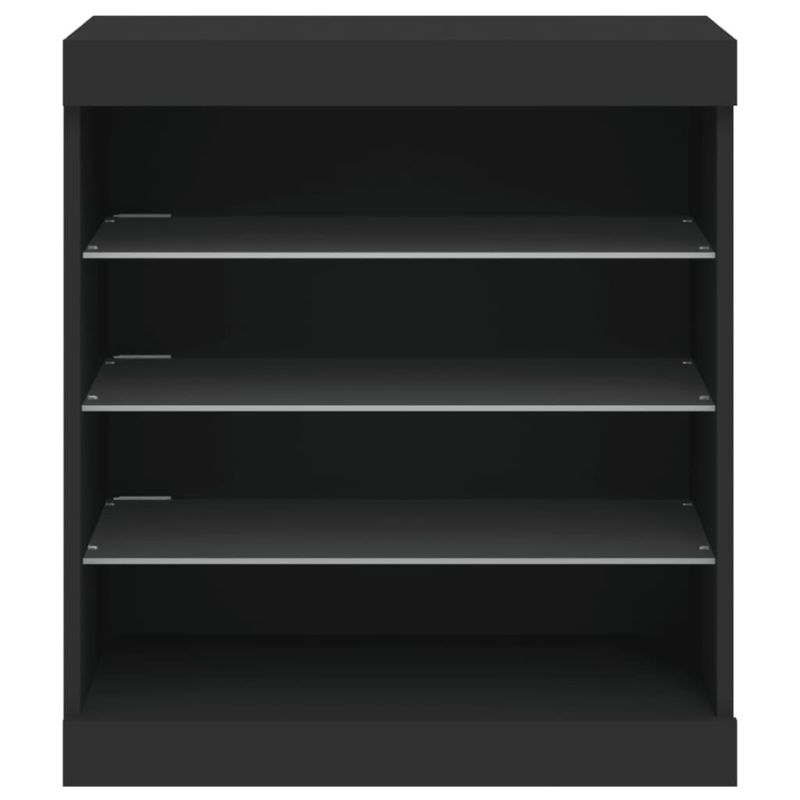 Casa si Gradina - Mobilier - Comode si corpuri - Comode - Servanta cu lumini LED, negru, 60,5x37x67 cm - Infinity.ro