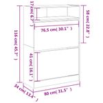 Casa si Gradina - Mobilier - Organizare si depozitare - Organizator incaltaminte - Pantofar cu 2 sertare rabatabile, stejar fumuriu, 80x34x116 cm - Infinity.ro