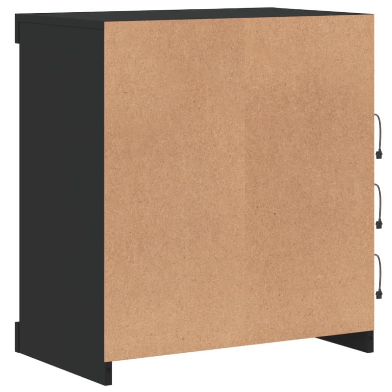 Casa si Gradina - Mobilier - Comode si corpuri - Comode - Servanta cu lumini LED, negru, 60,5x37x67 cm - Infinity.ro