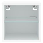 Casa si Gradina - Mobilier - Comode si corpuri - Comode - Comode TV de perete cu lumini LED, alb, 30x28,5x30 cm - Infinity.ro