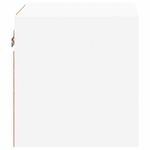 Casa si Gradina - Mobilier - Comode si corpuri - Comode - Comode TV de perete cu lumini LED, alb, 30x28,5x30 cm - Infinity.ro