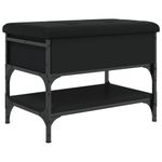 Casa si Gradina - Mobilier - Organizare si depozitare - Bancute - Banca de pantofi, negru, 62x42x45 cm, lemn prelucrat - Infinity.ro