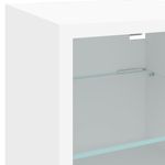 Casa si Gradina - Mobilier - Comode si corpuri - Comode - Comode TV de perete cu lumini LED, alb, 30x28,5x30 cm - Infinity.ro