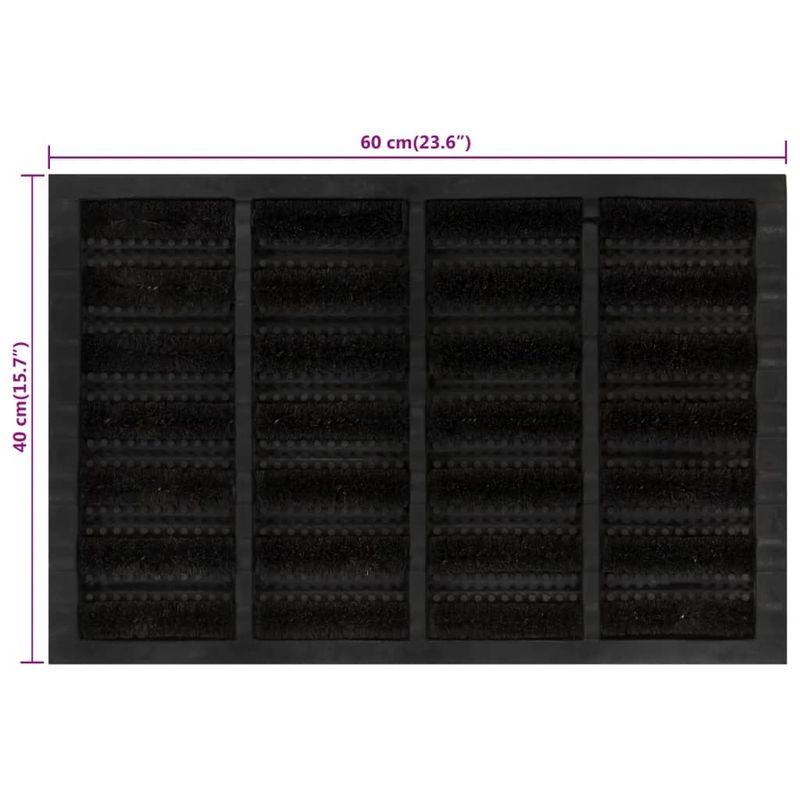 Casa si Gradina - Textile si covoare - Covoare - Covoare casa - Covoras de usa dreptunghiular, 40x60 cm, cauciuc/nuca cocos - Infinity.ro