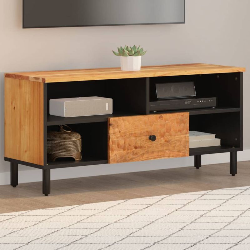 Casa si Gradina - Mobilier - Comode si corpuri - Comode - Dulap TV, 100x33x46 cm, lemn masiv de acacia - Infinity.ro