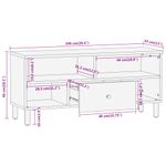Casa si Gradina - Mobilier - Comode si corpuri - Comode - Dulap TV, 100x33x46 cm, lemn masiv de acacia - Infinity.ro